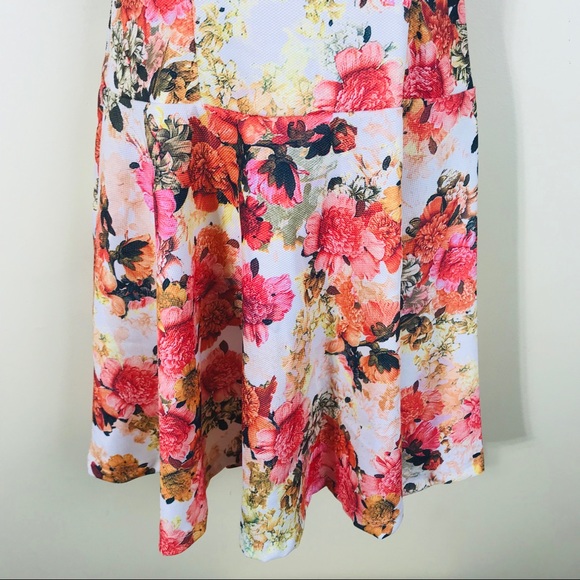 Shabby Apple Mabel Fit & Flare Dress Pink Floral - Picture 4 of 6